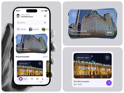 HomeToGo Vacation Rentals App bed and breakfast booking booking app clean filters guests host hotel location map mobile app mobile app design mobile design product page rent rental app rentals room vacation rental vacation rentals