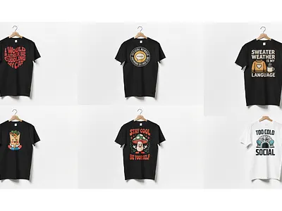 T-shirt Designs Showcase - Print on Demand 2d vector ai art amazon merch character design graphic design illustration layout design merch design merchandise design print on demand t shirt designs tshirt design vector art