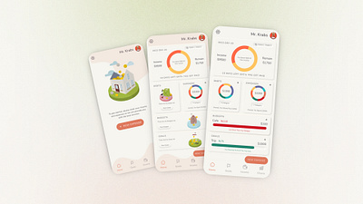 Empty & Filled Homepage empty state finance graphic design homepage mobile neumorphism ui ux