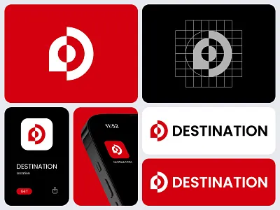 Destination – Location App Logo Branding abstract logo app brand brand identity branding d lettermark design destination logo icon identity location logo logo logo design logotype map logo minimalist logo modern logo navigation logo travel logo visual identity