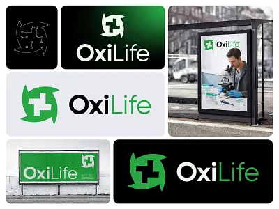 OxiLife – Branding abstract logo brand identity branding design health logo healthcare life logo medical logo medtech logo minimalist logo modern logo nature o lettermark oxygen pharmacy logo visual identity wellness logo