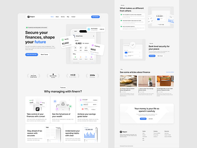Finance landing page design app design bank bento design finance landing page mobile money management ui ui design ui ux website