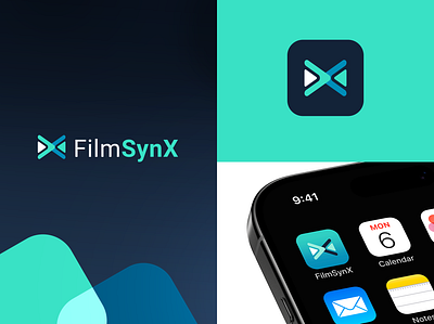 FilmSynX: Visual Identity, Logo and Icon app branding icon logo mobile movie visual identity