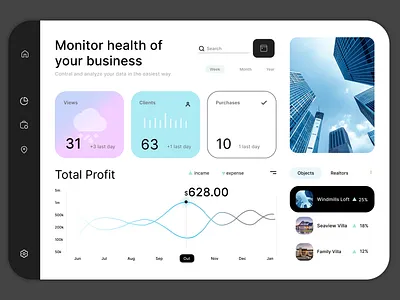Monitor Health of business UIUX Design