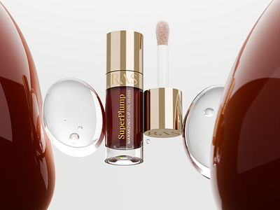 eCommerce - 3d product modelling and rendering 3d aboxagency brown bubbleballs design ecommerce3dproduct lipgloss productvisual rasluxuryoils render shopify