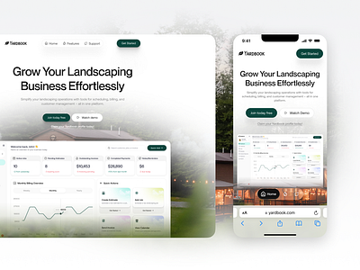 Hero - Yardbook Redesign cool layout fresh layout hero hero design hero redesign hero redesign responsive landing page redesign responsive design website website redesign