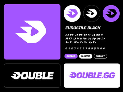 Double Logo Design branding buttons console cs2 design fast fire flame game gaming letter d lettermark logo mihai dolganiuc design platform skins style guide trade type wordmark