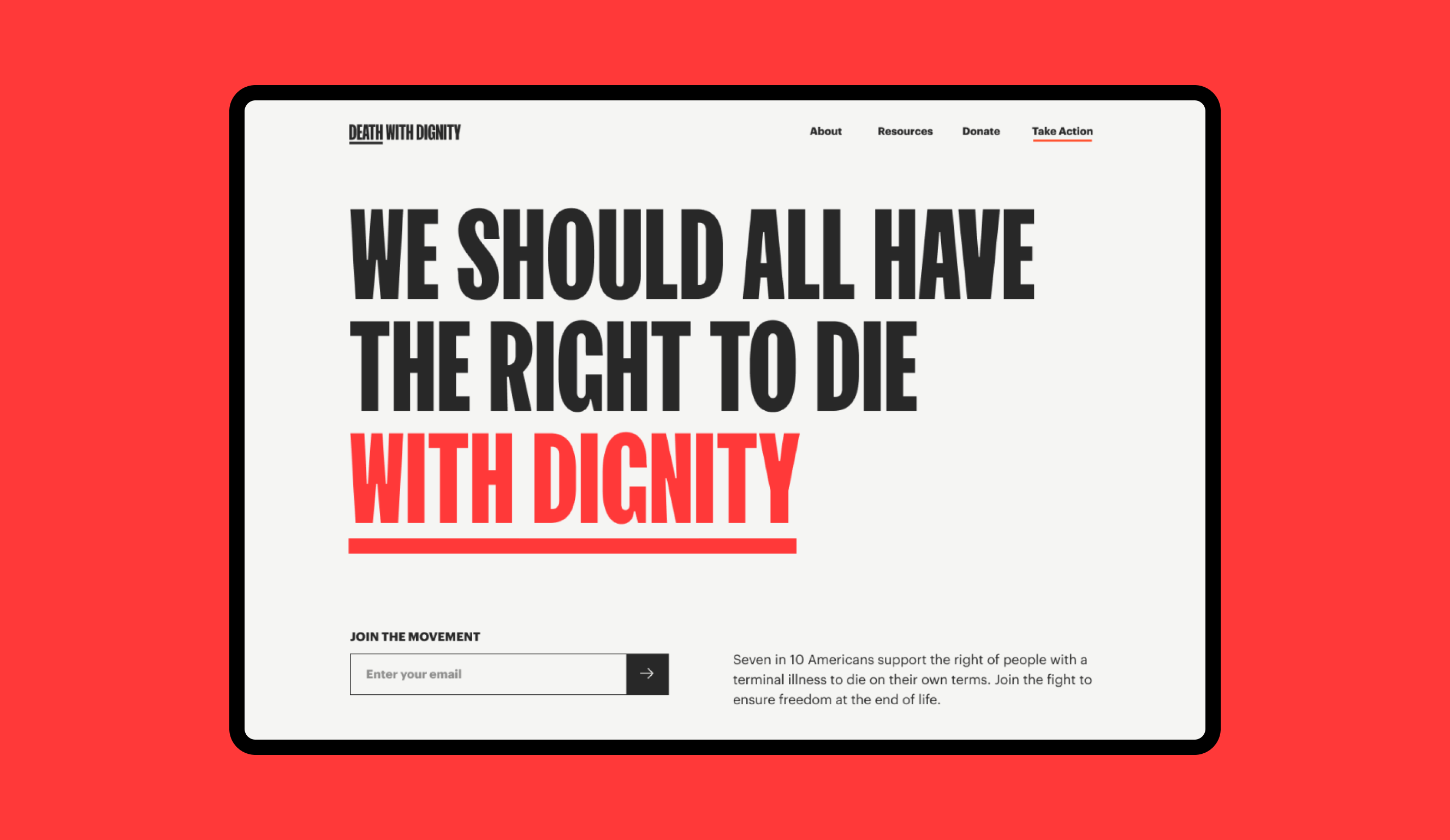 Death with Dignity: Advocacy in Action Through Design advocacy bold identity brand brand refresh branding death with dignity design digital design marketing ruca social media ui ux website