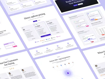 SaaS Startup Template (Framer & Figma) bento company landing features section hero ideas it company website it startup website idea landing hero design landing page pricing section saas startup landing website home page