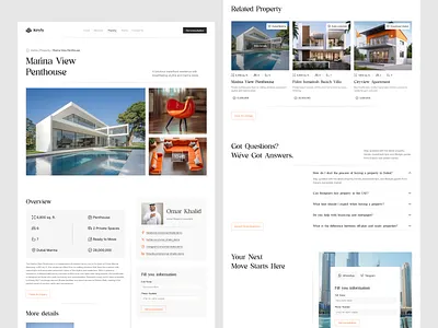 Real Estate Responsive Website Property Details Page interface product service startup ui ux web