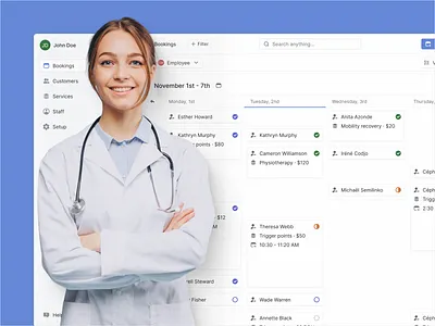 Timeques - Schedule management web application design appointments branding case study components dashboard design system doctor input interface logo medical portfolio product design schedule ui ux web application web design website work