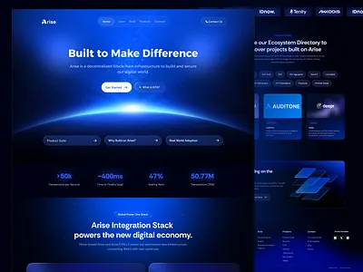 Decentralized Finance Platform Landing Page blockchain creativewebsite crypto landing page cryptodesign decentralized website design decentralizeddesign finance innovation modernui uiuxdesign web3 webdesign website