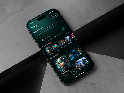 AI Image Generator Mobile App | Creative Art, Anytime, Anywhere ai ai app ai art ai generated art ai image generator app app design design with ai ios mobile mobile app text to image