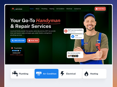 Plumber Website Design electrician handyman home page home service home services house constructions plumber services plumber website plumbing plumbing services plumbing website renovation web design