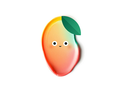 Maaango! character cute food fruit healthy illustration mango mixed media paint
