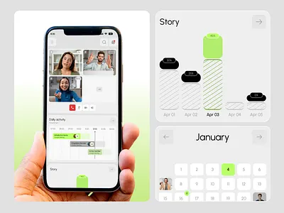 AI Video Communications Platform app artificial intelligence chat clean communication conference crm dashboard live meeting mobile app online meet platform saas ui ux video video call