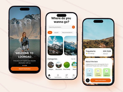 Travel Mobile App adventure app design best app design booking home screen mobile app mobile app design mobile ui modern app ui tour tourism tourist travel travel agency travel app trip ui ui design ux vacation
