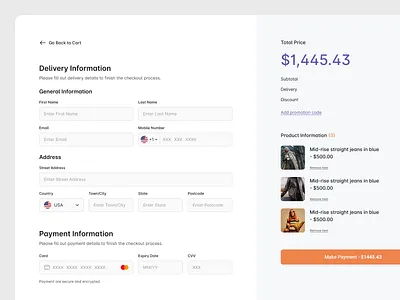 Checkout Page checkout checkout page design ecommerce latest payment method payment page product listing products shopping ui