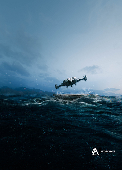 Sea Landing | Day 1560 art concept design digital illustration movie photo manipulation poster realism