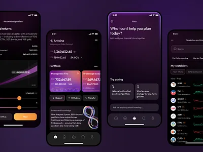 FinTech Mobile App Design finance finance app fintech fintech app funds investment app investment portfolio investments mobile app mobile design ux