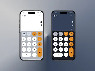 Dual Mode Calculator UI – Light & Dark app design calculatorapp calculatorui clean ui conceptdesign darktheme design dribbble figma interface lighttheme minimaldesign mobileapp redesign ui uidesign uxdesign