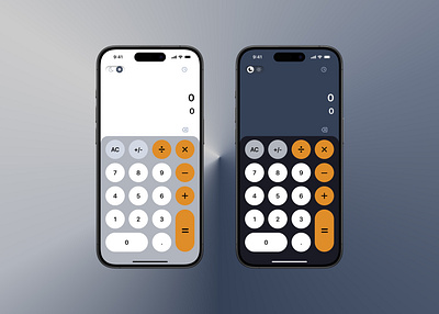 Dual Mode Calculator UI – Light & Dark app design calculatorapp calculatorui clean ui conceptdesign darktheme design dribbble figma interface lighttheme minimaldesign mobileapp redesign ui uidesign uxdesign