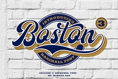 Boston Baseball Script font baseball font bold font boston baseball script font calligraphy font classic font cursive font groovy font handwritten font lettering fonts retro font script font signature font sporty vintage font