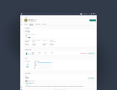 Candidate profile management - discovery designs