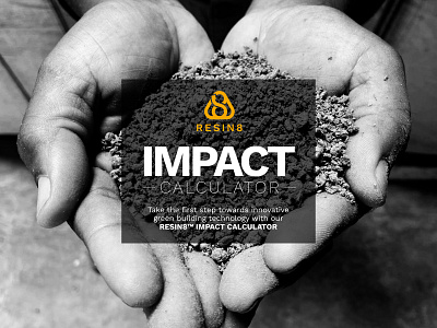 Impact Calculator - RESIN8 asphalt bricks building calculator concrete construction curbs foil materials plastic recycling sustainability ui web webflow