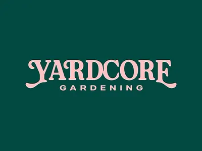 Yardcore Gardening lettering logo logotype typography vector