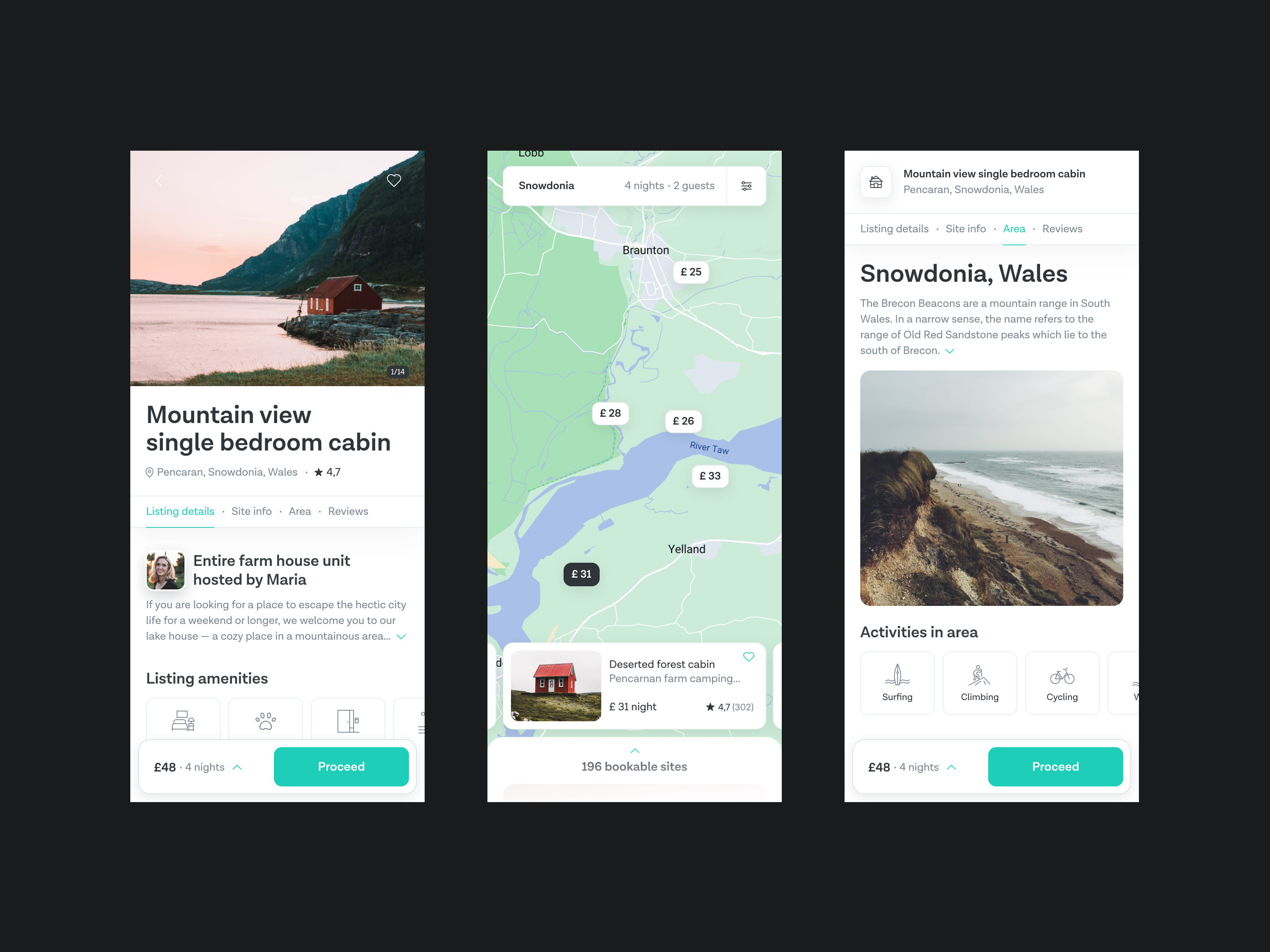 Wildpoint.com, property booking animation booking data house information inner inner system interaction map payment product design property travel ui ux website white
