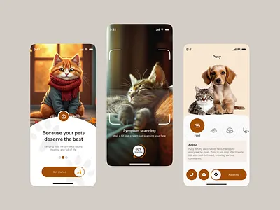 Pet Care App animal app app design application cat clean concept design dog ios mobile mobile app pet pet app pet care shakuro ui ui design ux vector