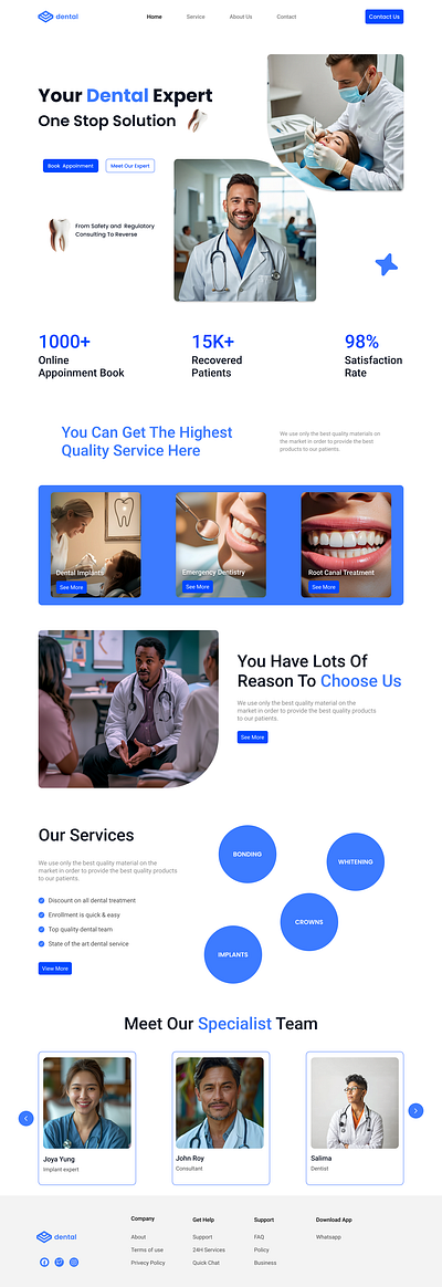 Dental Clinic Website Design branding clinic designer doctor clinic landing page ui website design