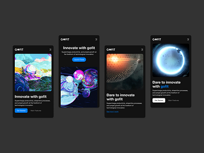 Dark Heros - Responsive Mobile ai ai hero ai landing page auto layout dark mode hero hero section illustration landing page layout mobile navigation responsive responsive mobile saas saas landing page ui ui kit ux web