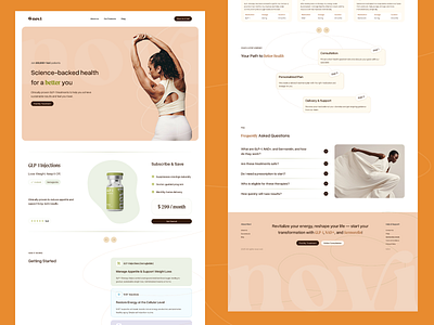 Landing Page for Wellness Injections beauty beautystore branding design figma glp 1 health injections landing page medications ui wellness