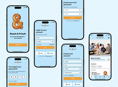 Resch & Frisch - Mobile App branding design mobile design ui ux