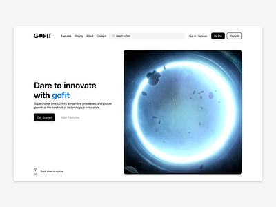 Hero Section - SaaS Landing Page ai ai landing page auto layout branding design header hero hero section illustration landing page layout navigation responsive saas saas landing page search bar section ui ui kit ux