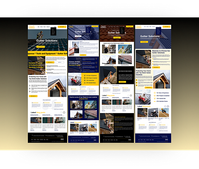 Web UI Design – Gutter Solutions (4 Variations) ui ux
