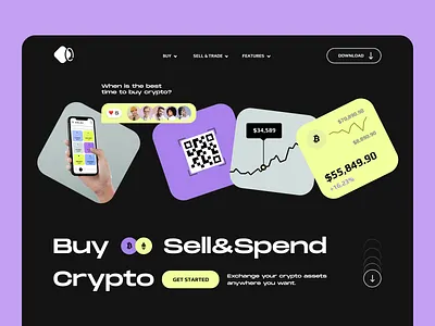 Crypto exchange - Web design crypto crypto currency crypto exchange crypto trading crypto wallet cryptocurrency web web design webdesign website website design