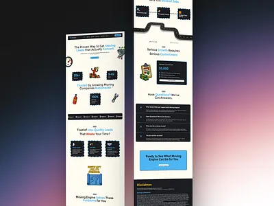 Moving Engines graphic design landing page marketing ui user experience user interface ux website design