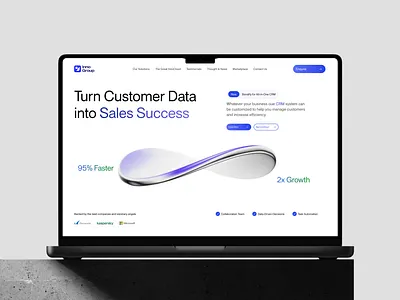 CRM Hero Section Design crm crm dashboard design figmadesign hero section hero section design homepage landing page mockup saas saas landing page ui