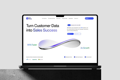 CRM Hero Section Design crm crm dashboard design figmadesign hero section hero section design homepage landing page mockup saas saas landing page ui