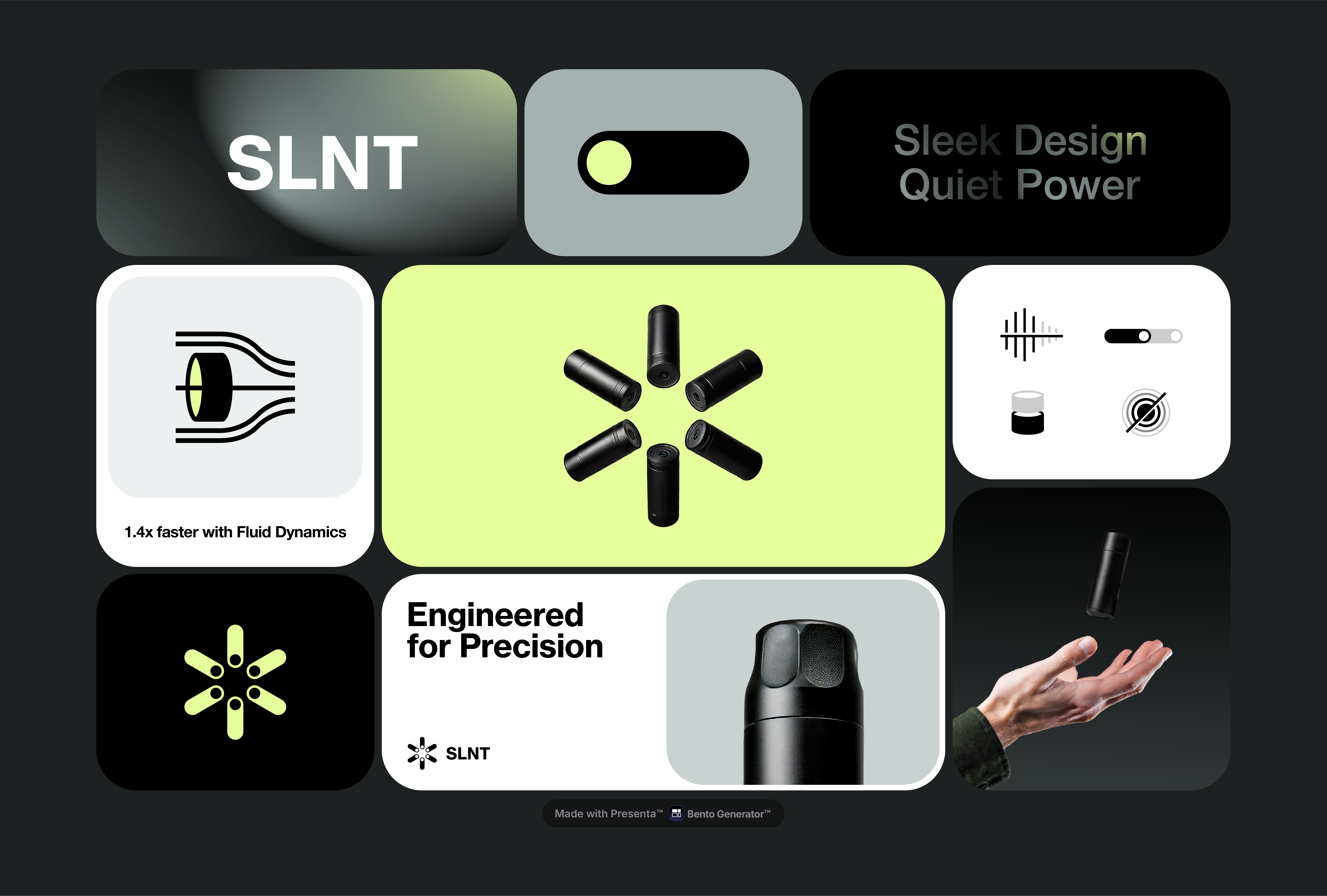 SLNT Branding bento brand branding design graphic design identity illustration logo logo design minimal visual