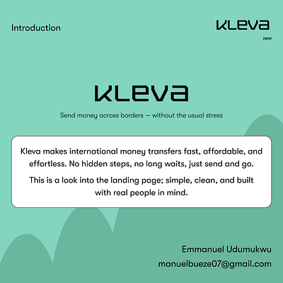 Kleva - Landing page experience design fintech landing page ux ux writing