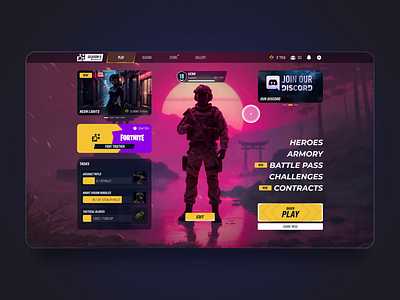 Game UI Concept Design ( Main screen & creation process) 3d after effects ai animation app concept design figma game hud game interface game ui gaming graphic design hud interface main screen motion graphics sds ui ux