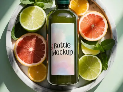 Realistic Bottle Mockup Design 3d bottle mockup branding graphic design mockup mockup ideas mockup template