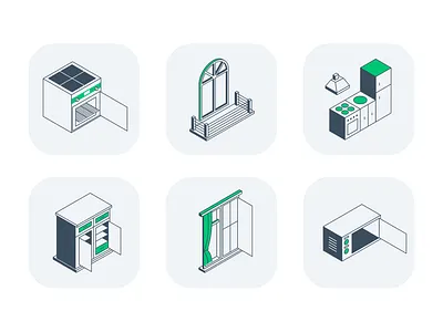 Isometric Icons Collection icon icon set illustration isometric icon