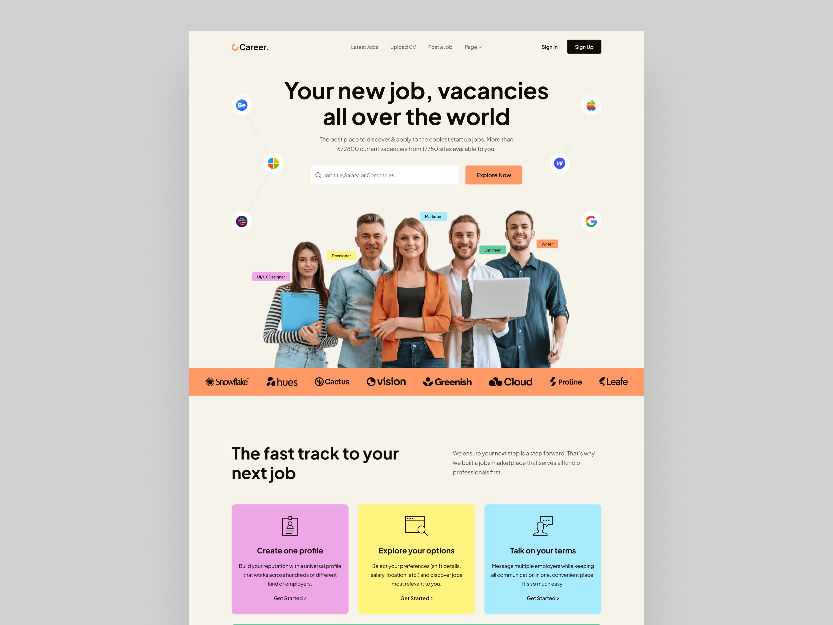 Career - Job Board Landing Page By Mehedi Titas For UIHUT - UI UX ...