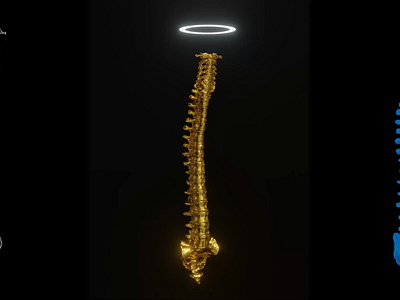 Contradictious 3d 3d art abstract animation art b3d blender blender 3d cycles design glass gold halo loop motion motion graphics surreal vertebrae voxel