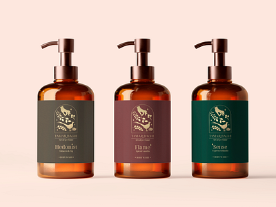 Luxury Body Wash Packaging bodycaredesign brandidentity branding graphic design illustration logo logo design luxurypackaging premiumbranding prepress